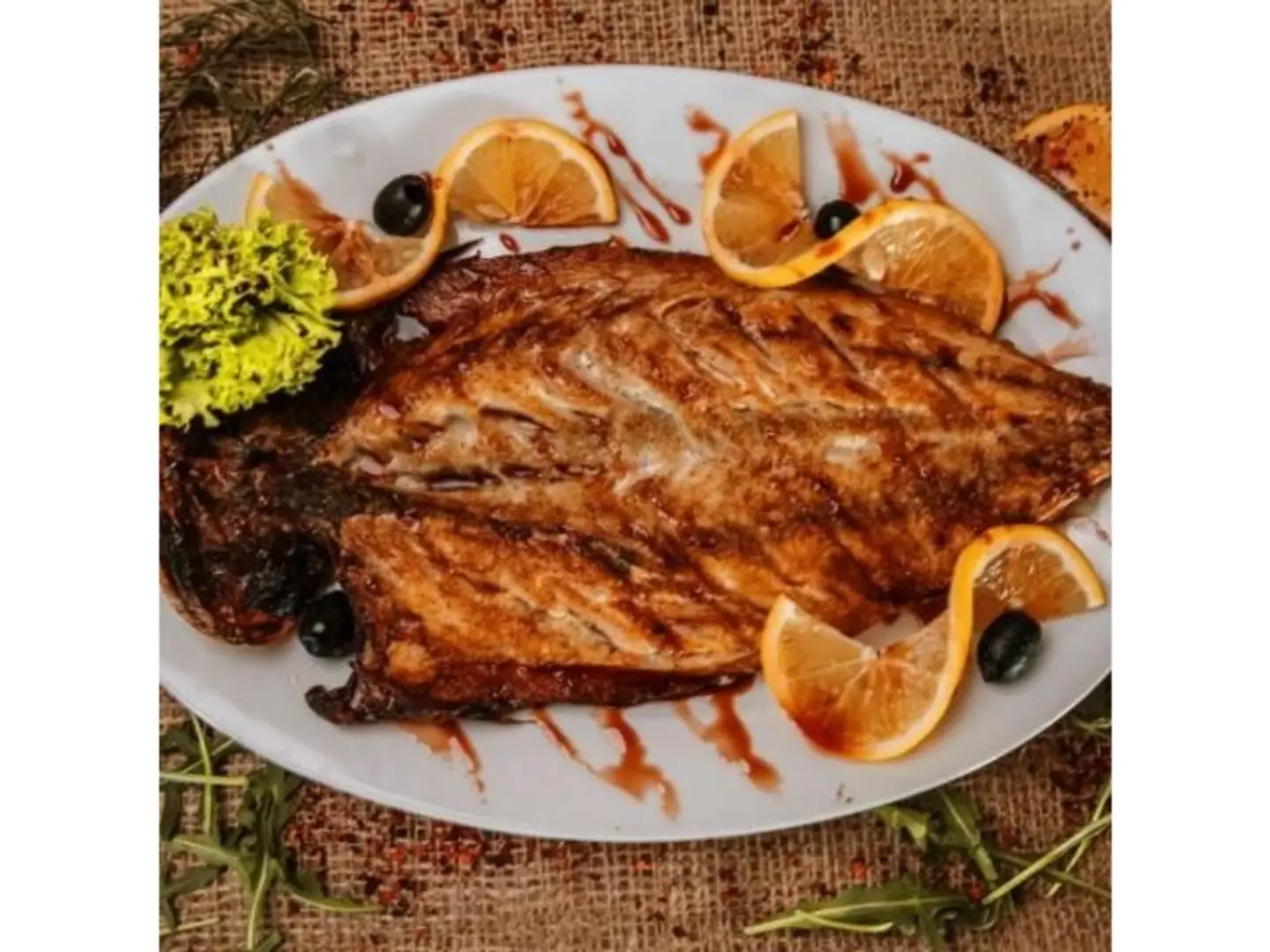 سمك على الفحم