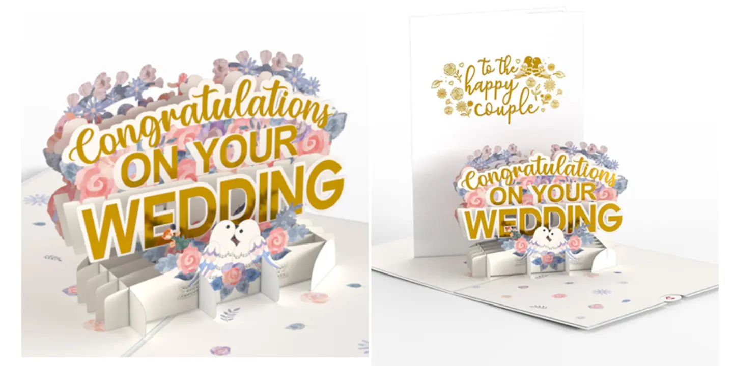 Pop Up Wedding Greeting Card