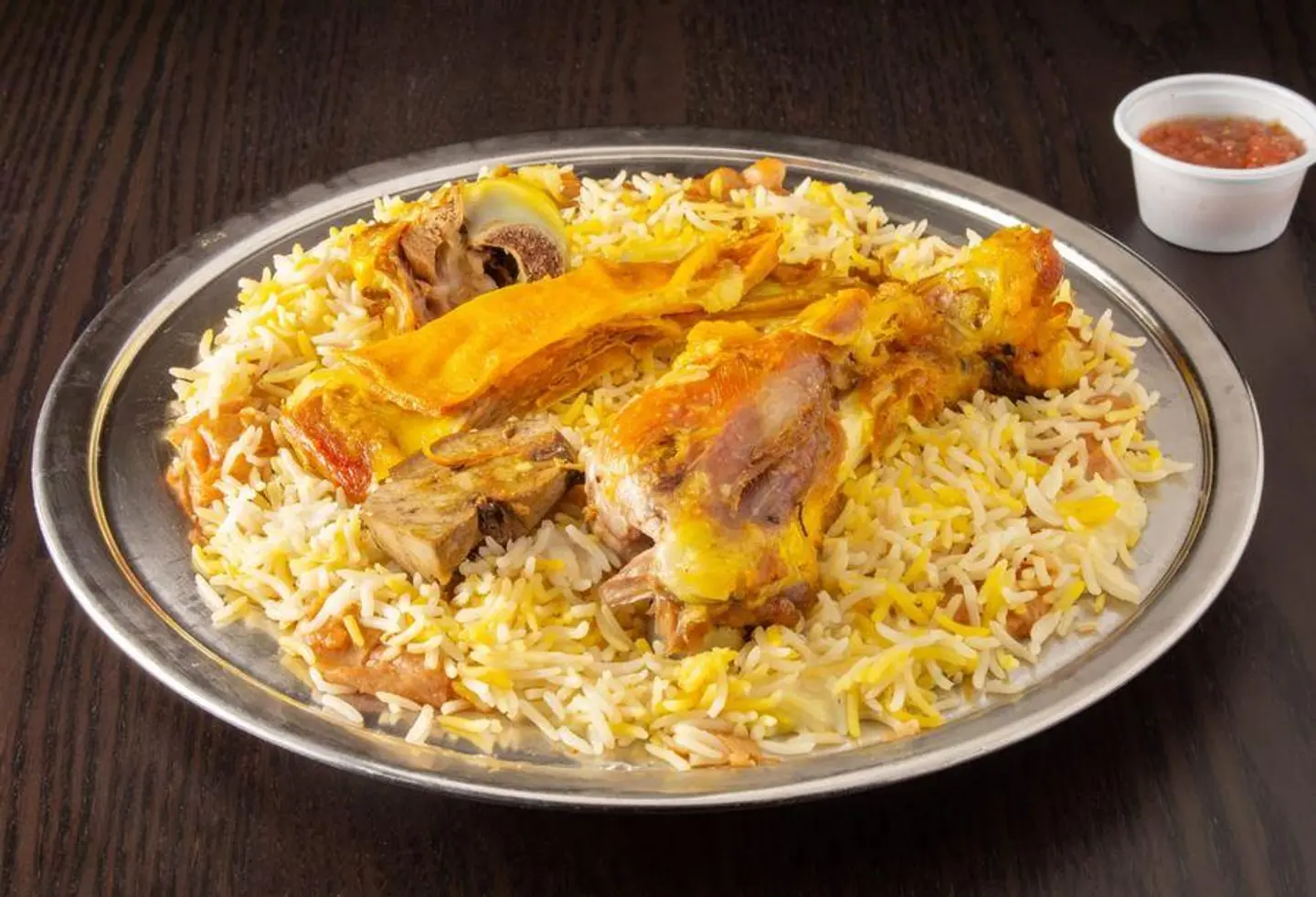 Mandi Lamb Serving With Mathlouthah Rice