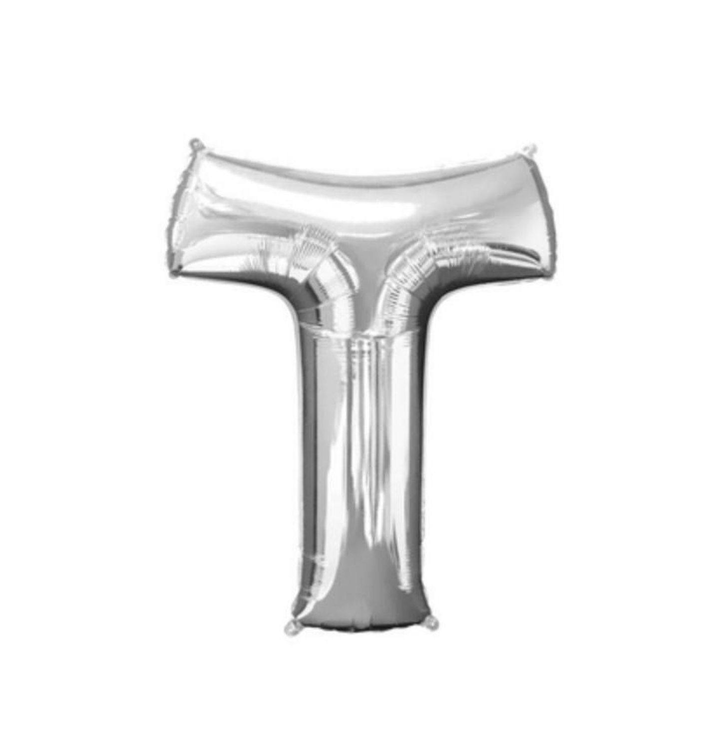 Letter T Silver  Balloon