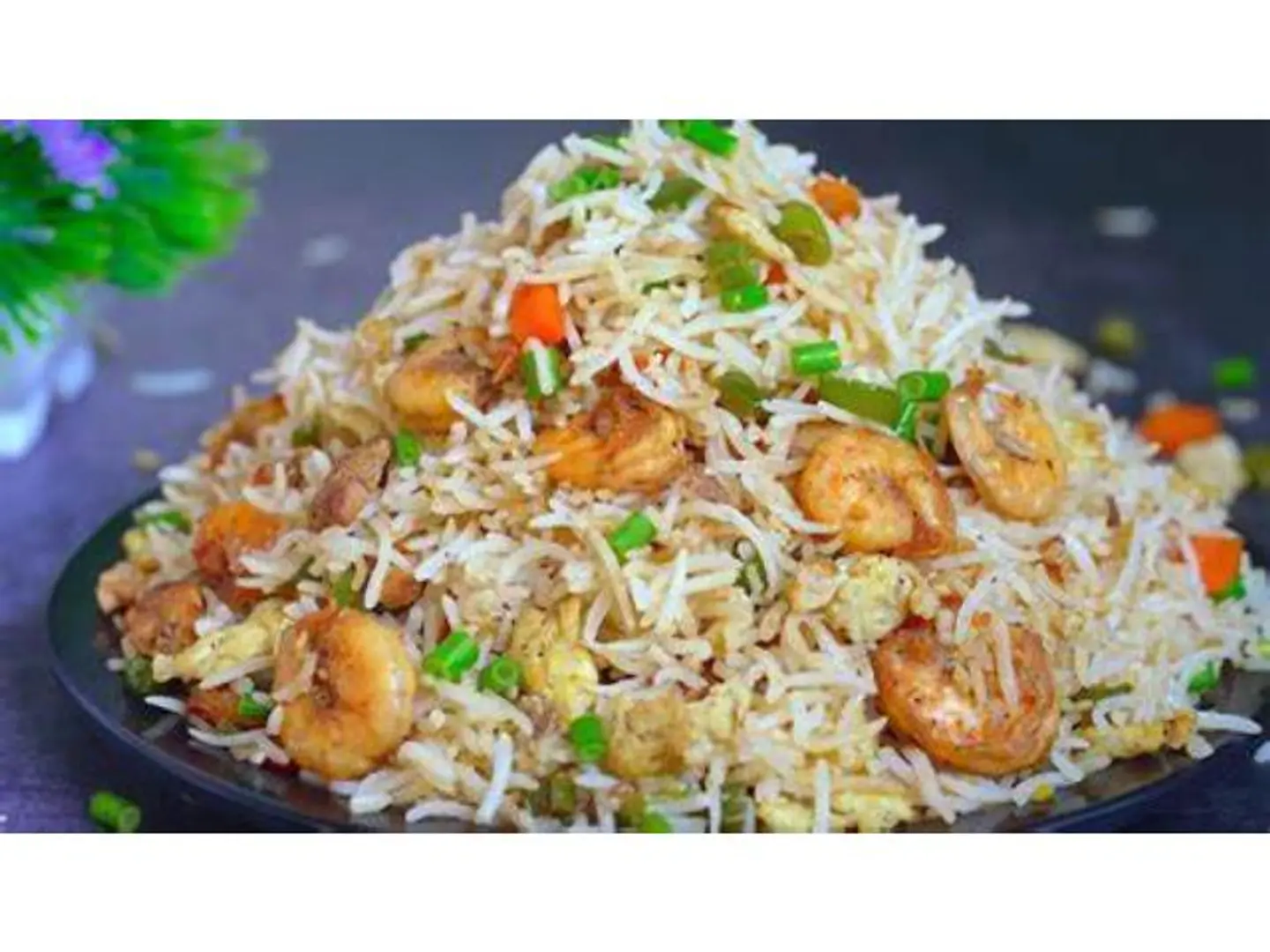 أرز مقلي مشكل