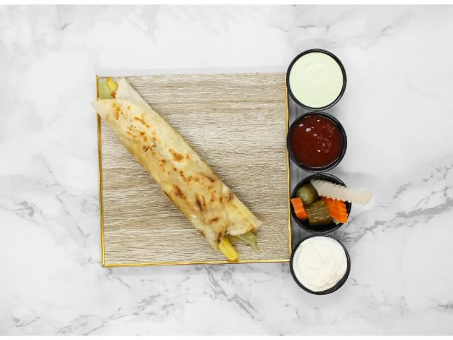 Chicken Shawarma In Saj Bread