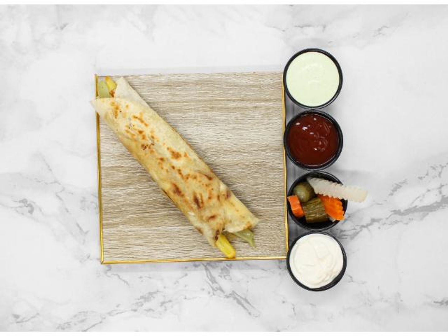 Chicken Shawarma In Saj Bread