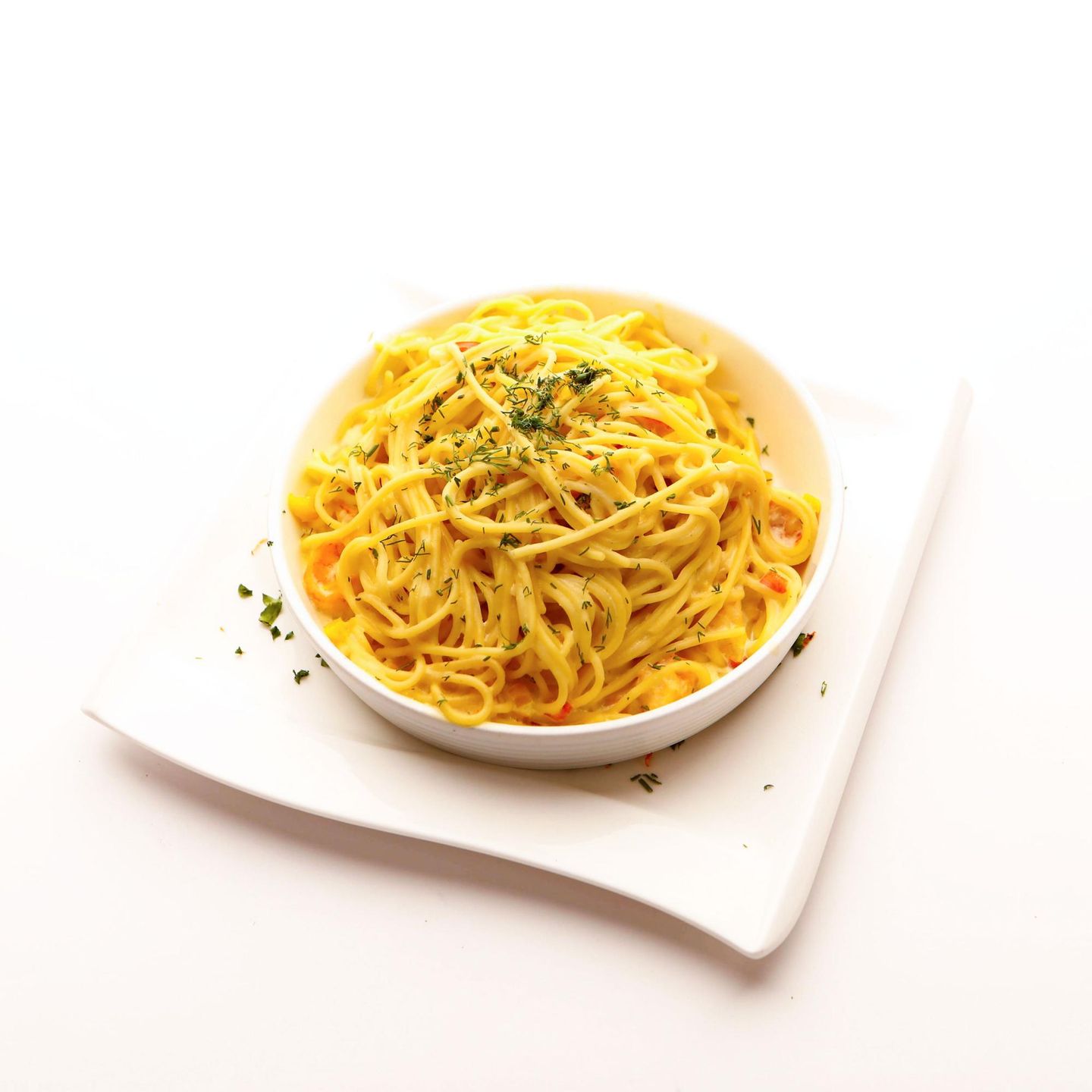 Spaghetti Shrimp With Cream