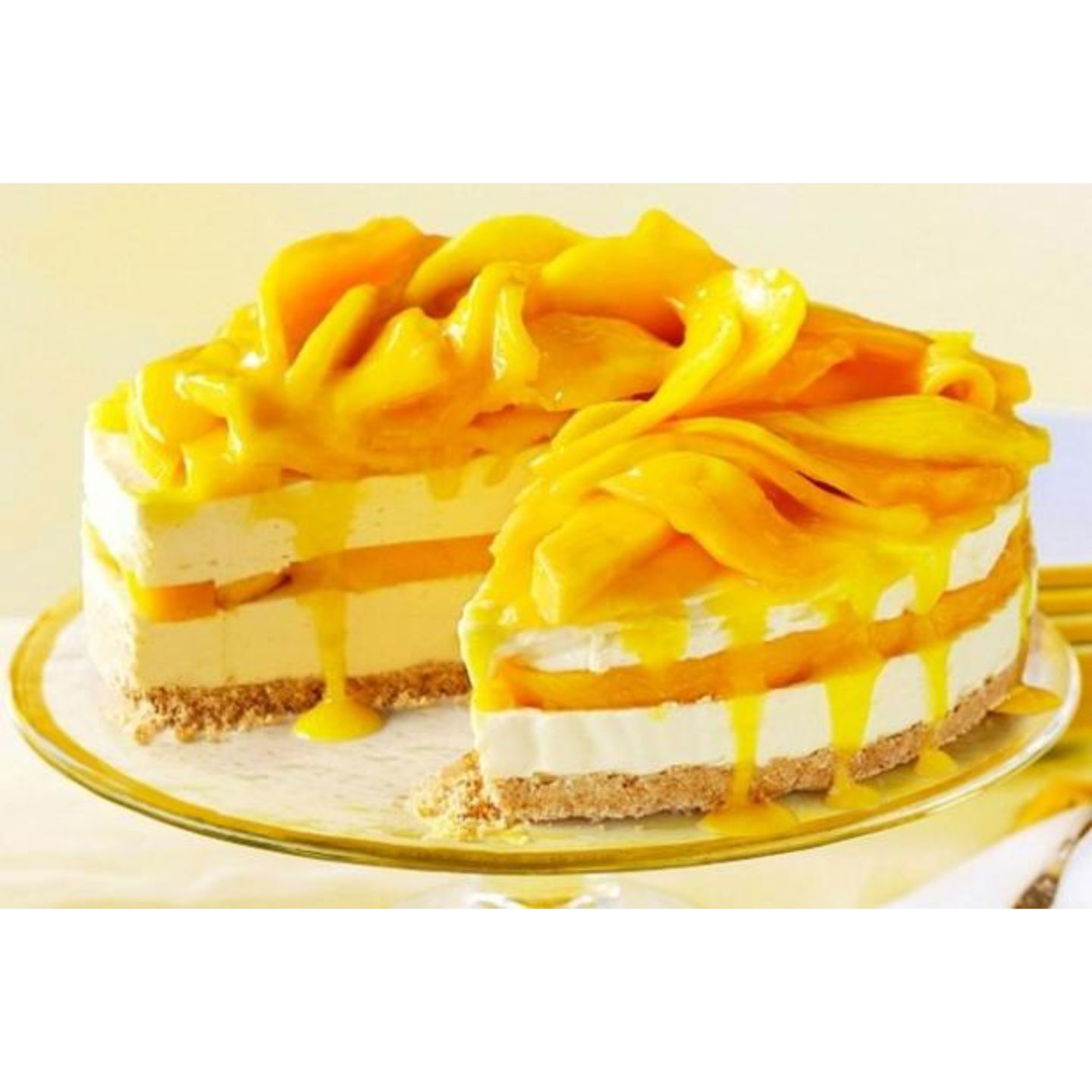 Vanilla Tart With Mango Slices