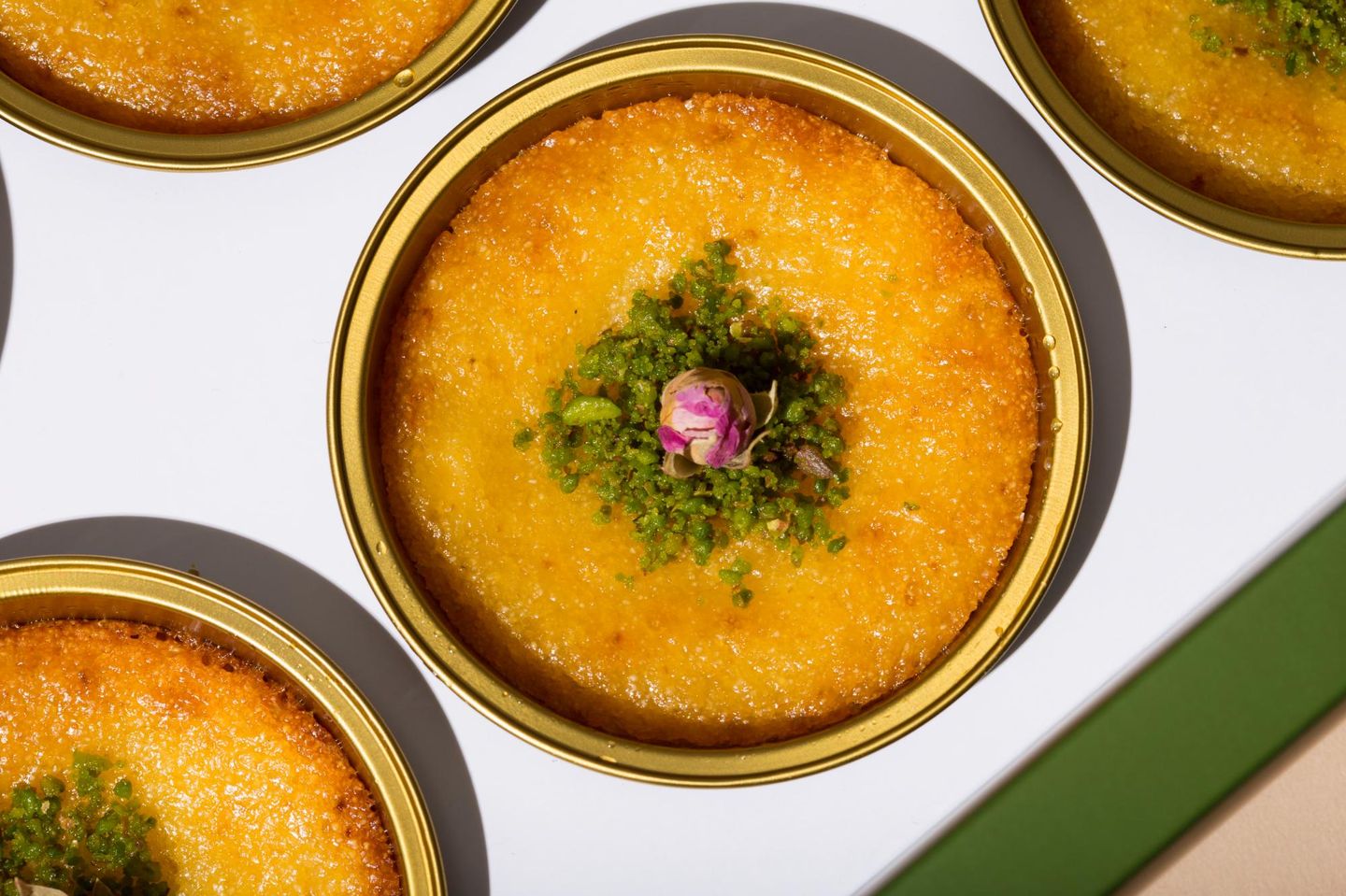 Cup Of Basbousa With Cream