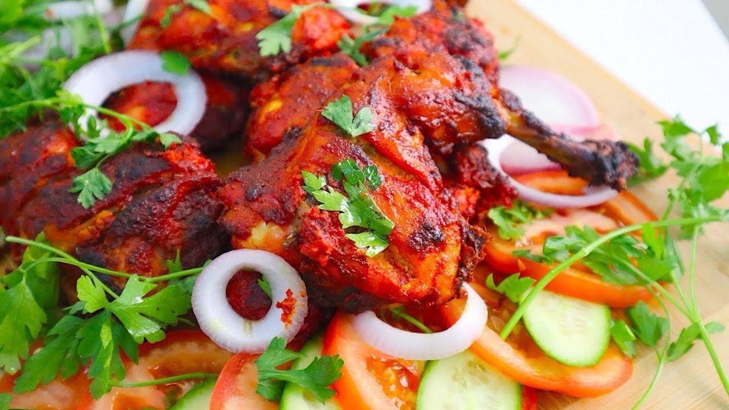 Whole Chicken 8 Pieces Grilled In Tandoor