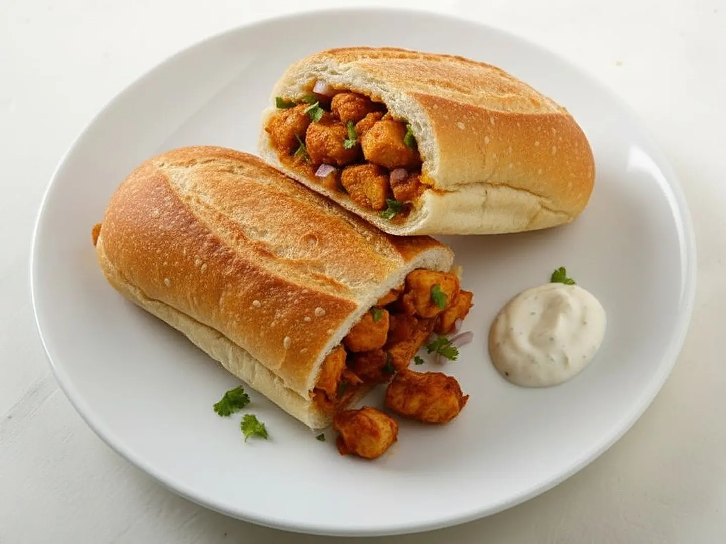 ساندوتش دجاج سبايسي بخبز الصامولي