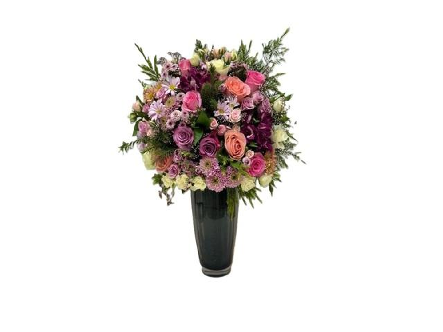 Vase Of Assorted Roses