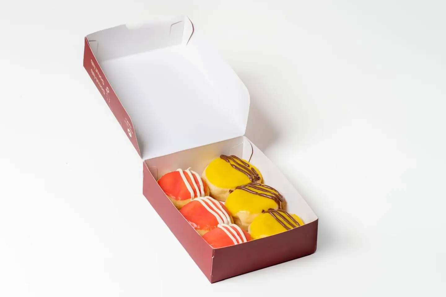 Colored Shell Donut Box 6 Pieces