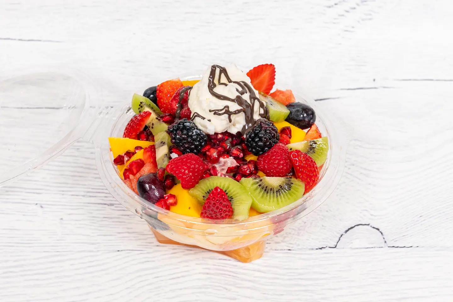 Fruit Salad With Ice Cream And Nuts