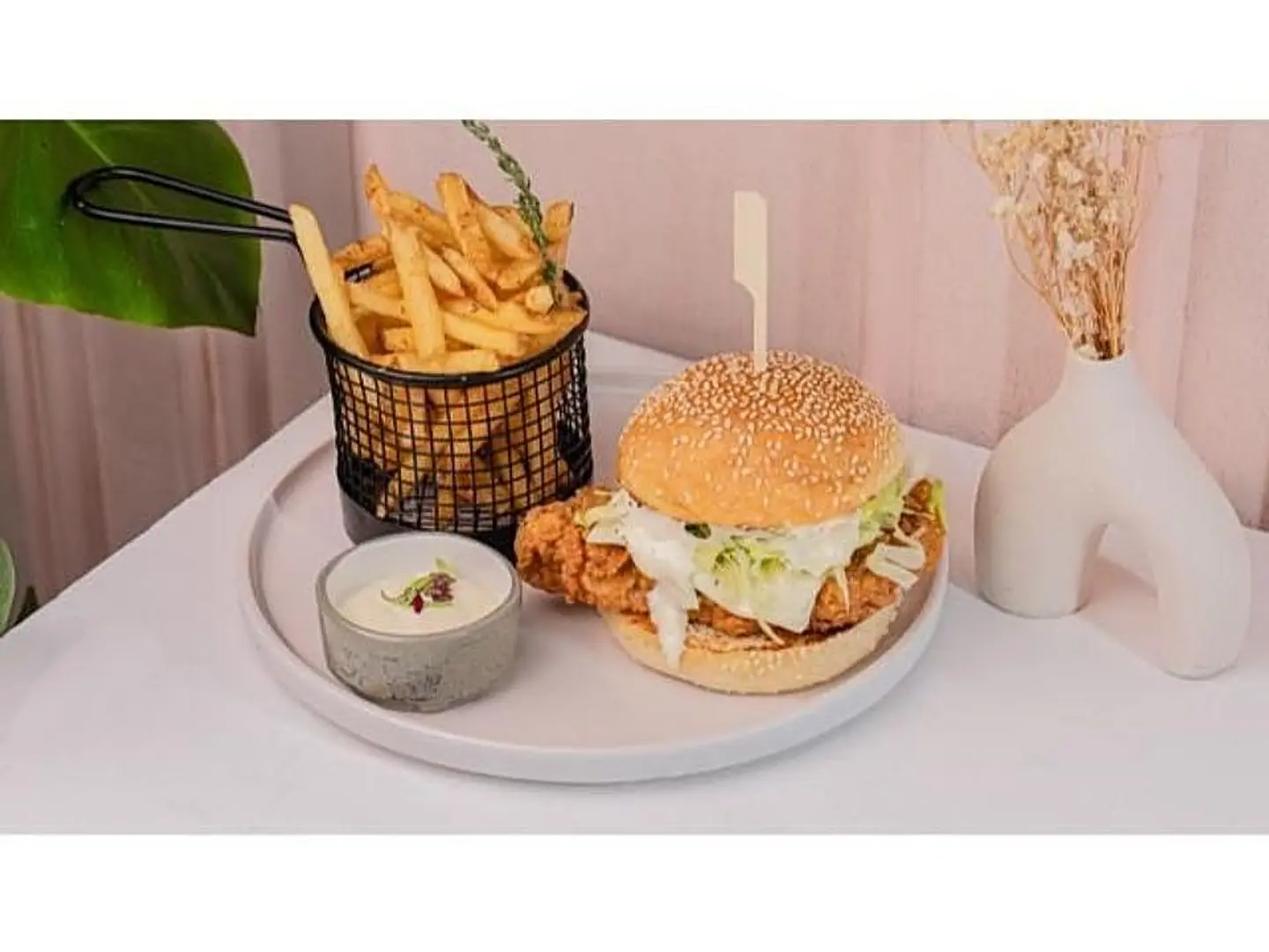 برجر الدجاج بالسيزر