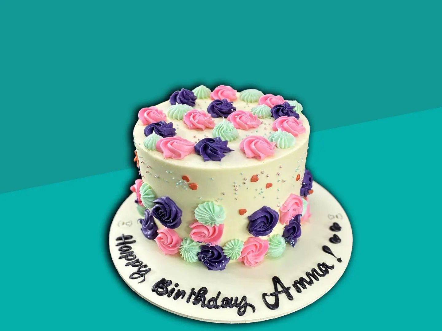 Cream Swirl Pink Cake