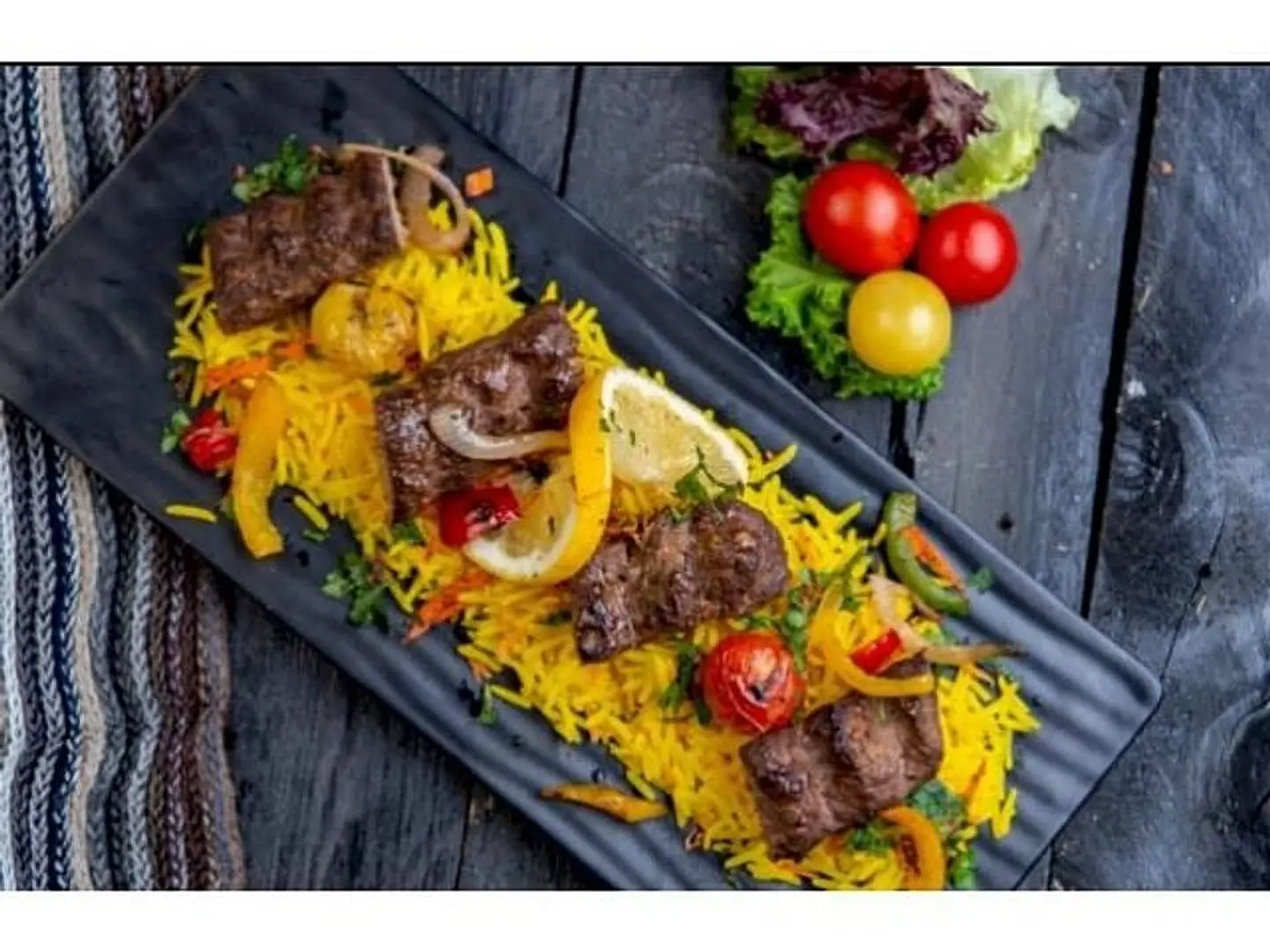 Kebab And Saffron Rice