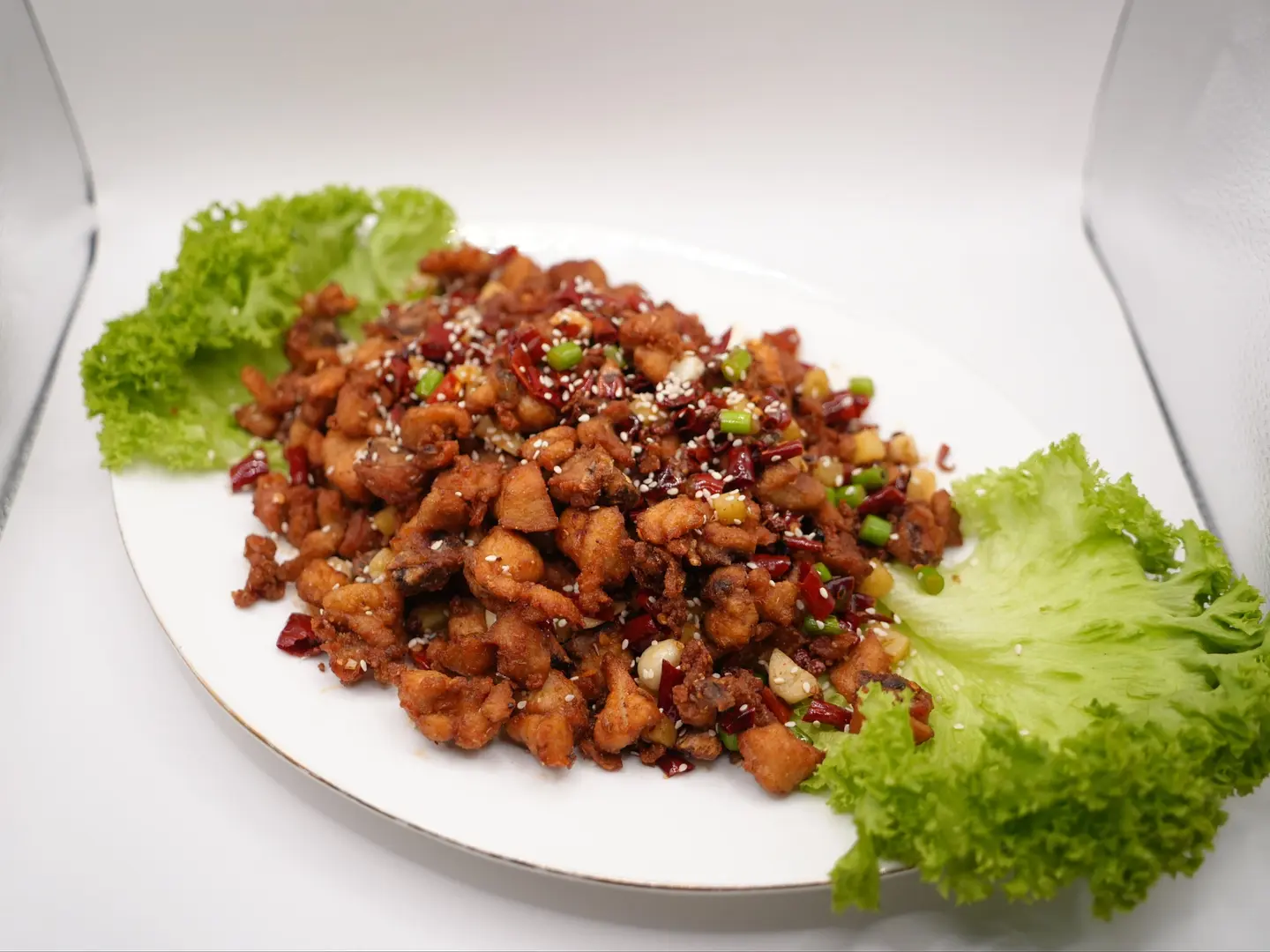 دجاج مقلي بالفلفل حار