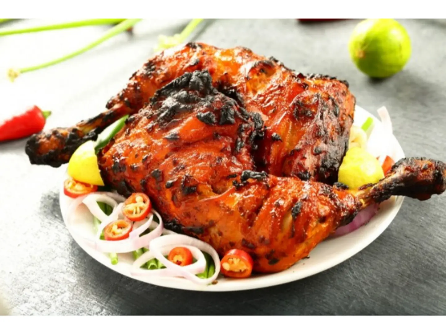 نص دجاج تكا سادة
