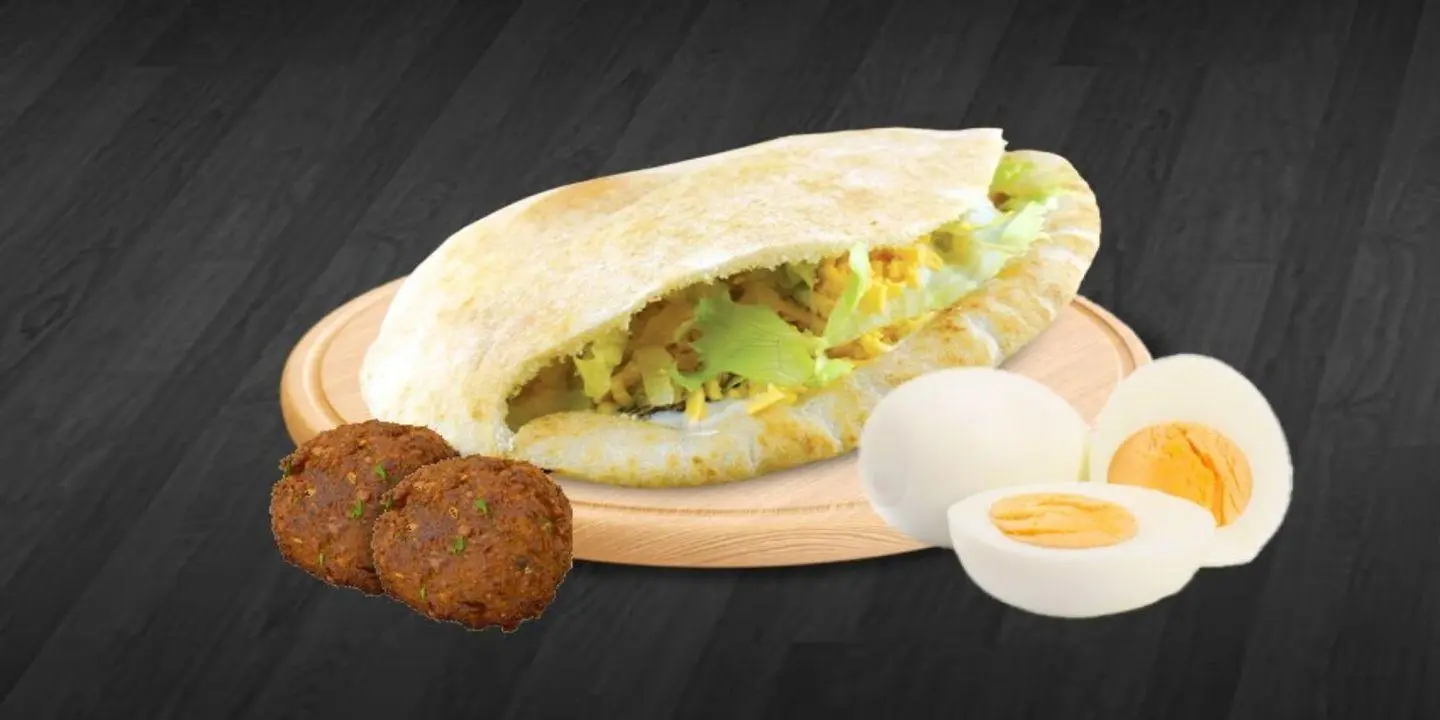 Falafel With Eggs And Cheese