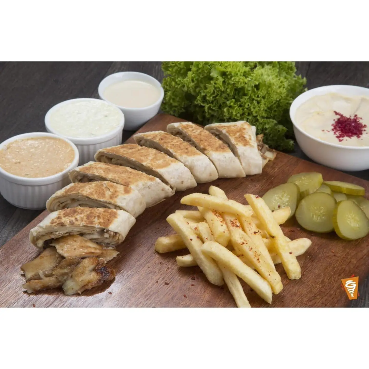 صحن شاورما عربي صغير