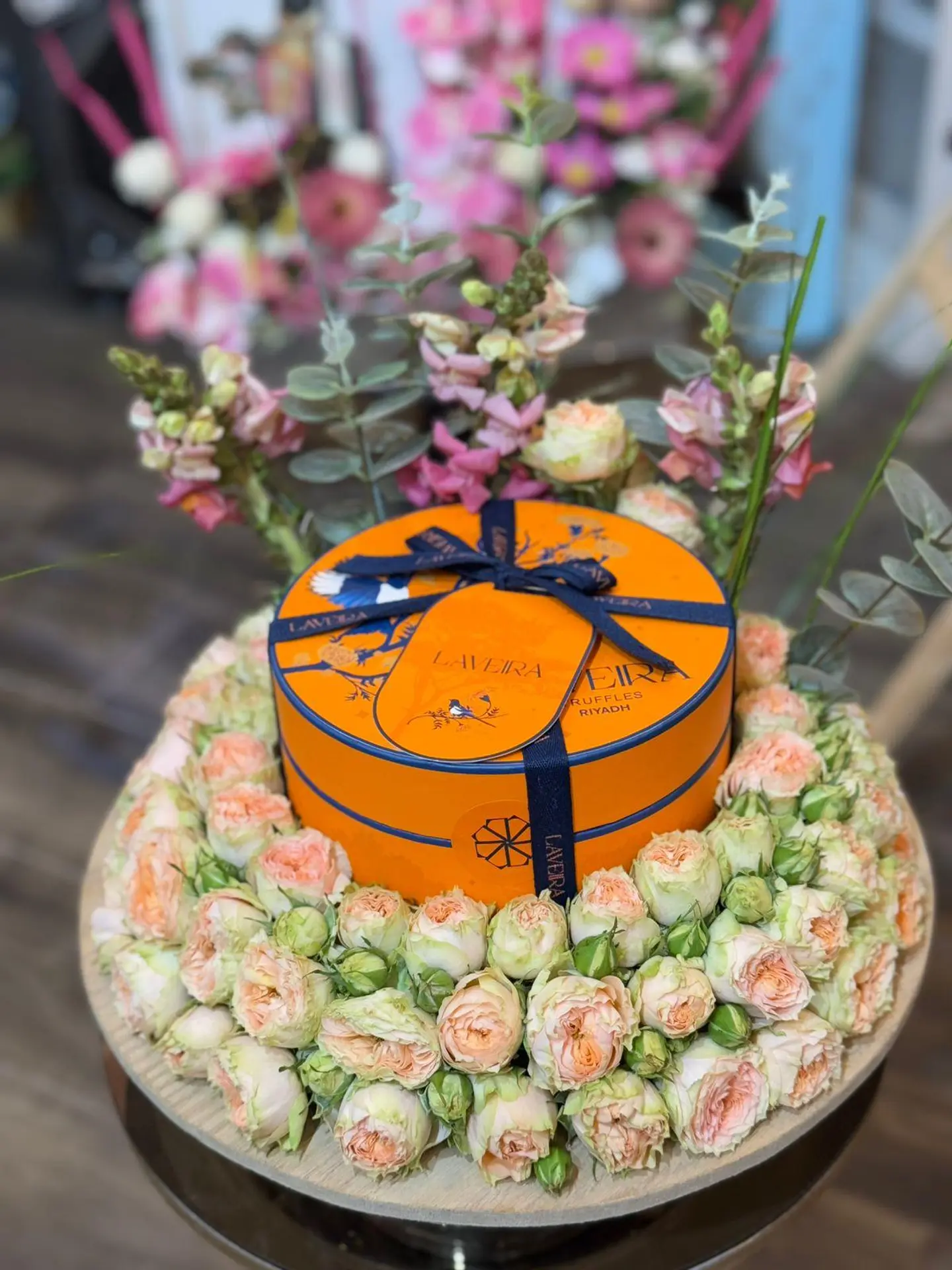 Flower Basket With Hala Lavier