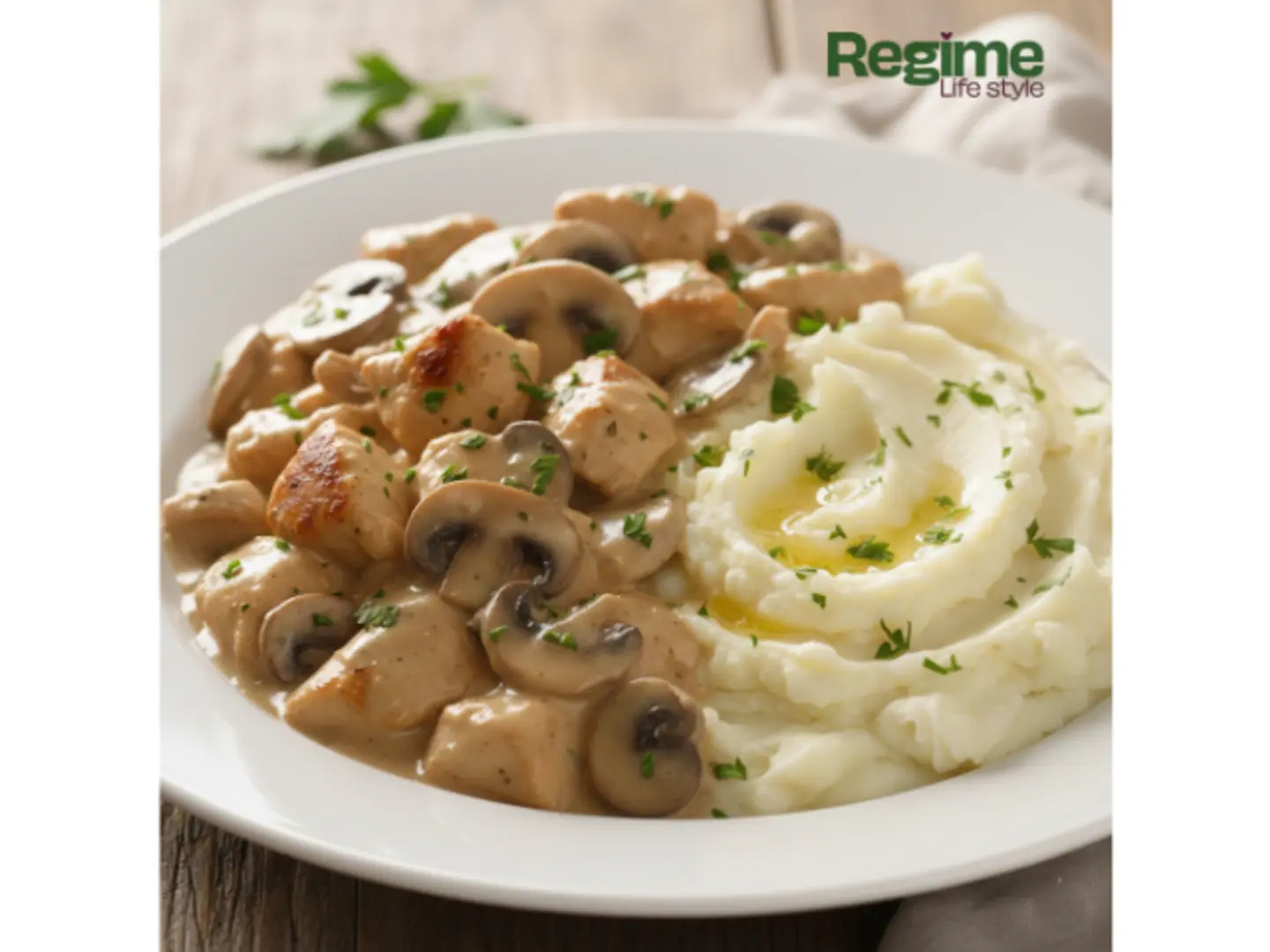 Chicken Stroganoff With Mashed Potatoes