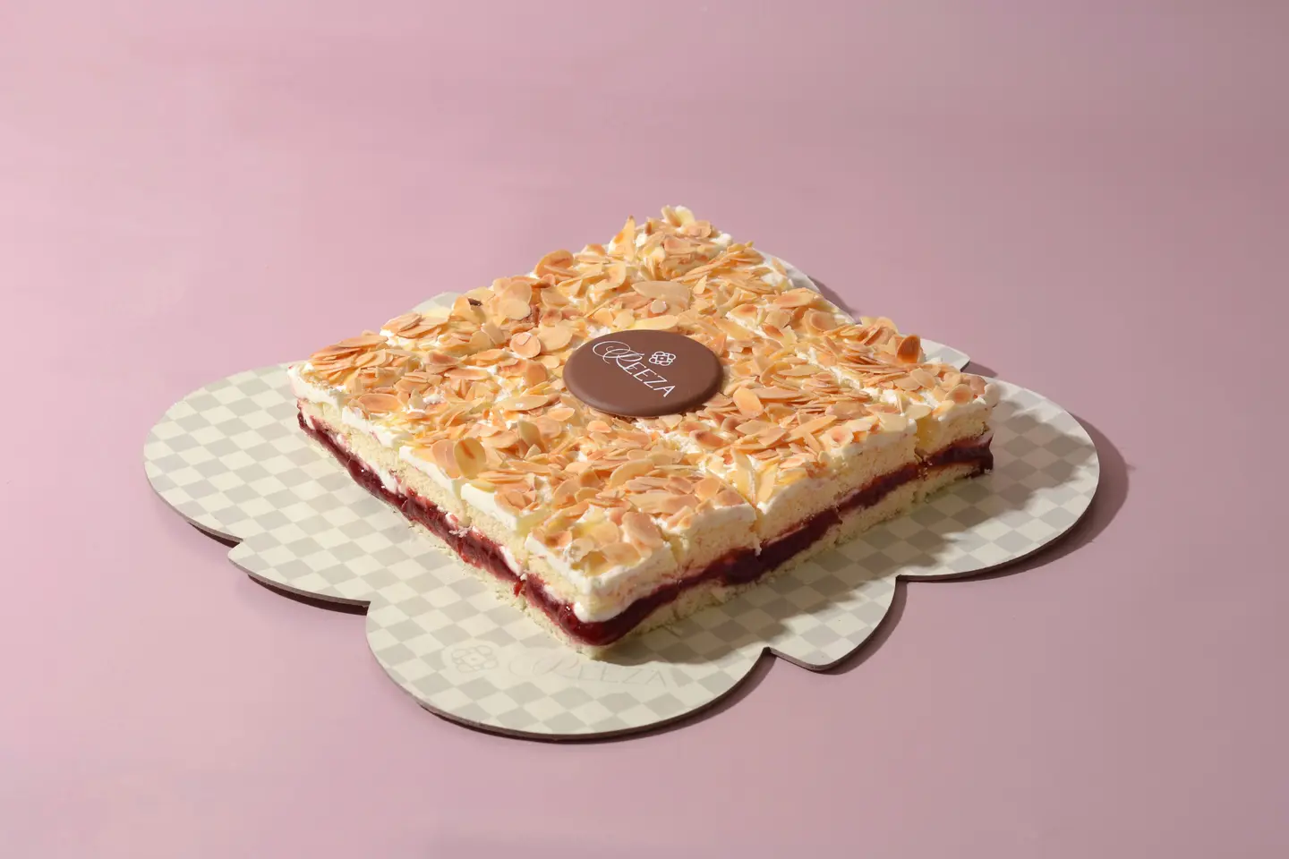 Almond Cake With Strawberry And Raspberry