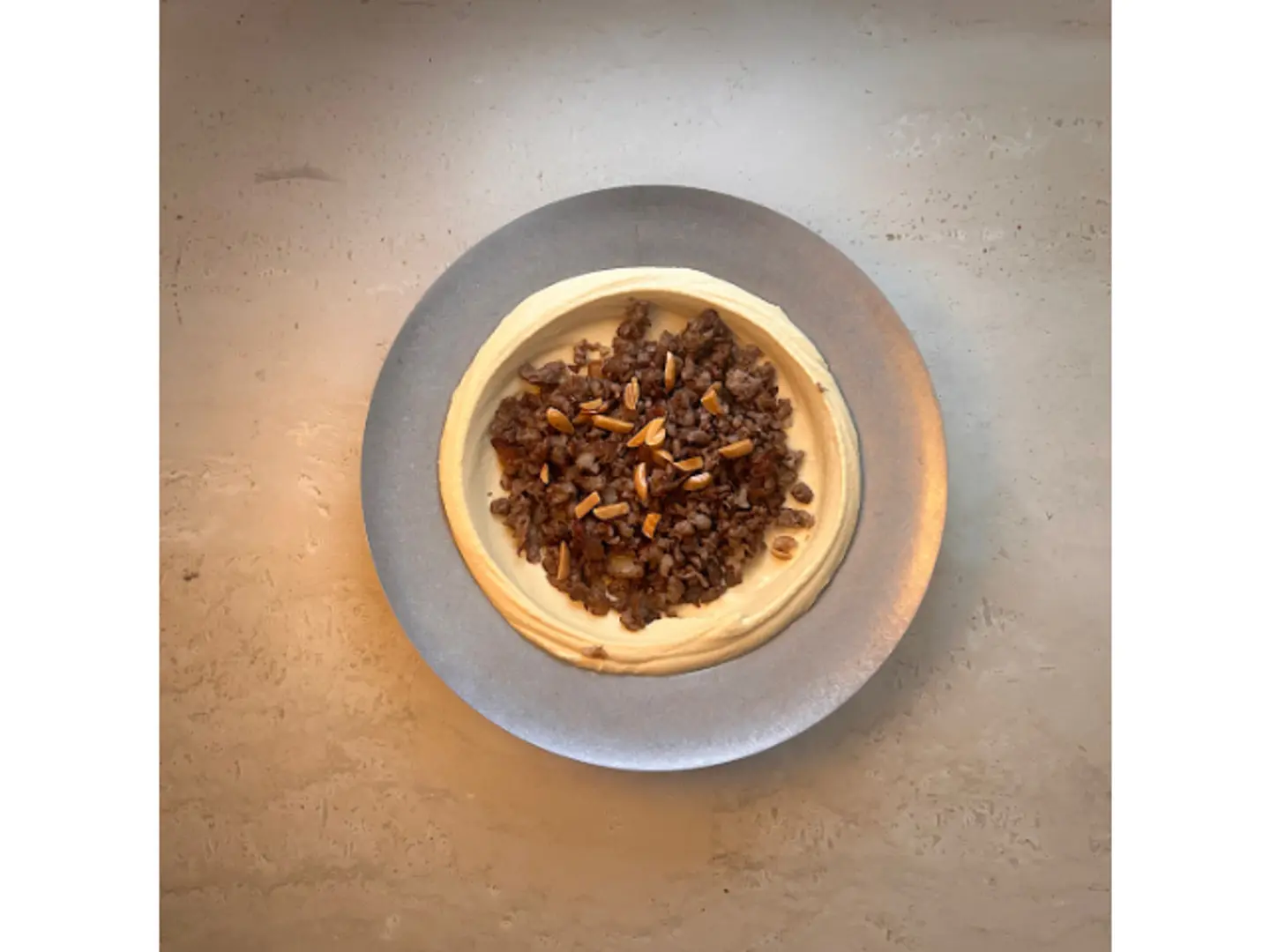 Hummus With Liver Plate