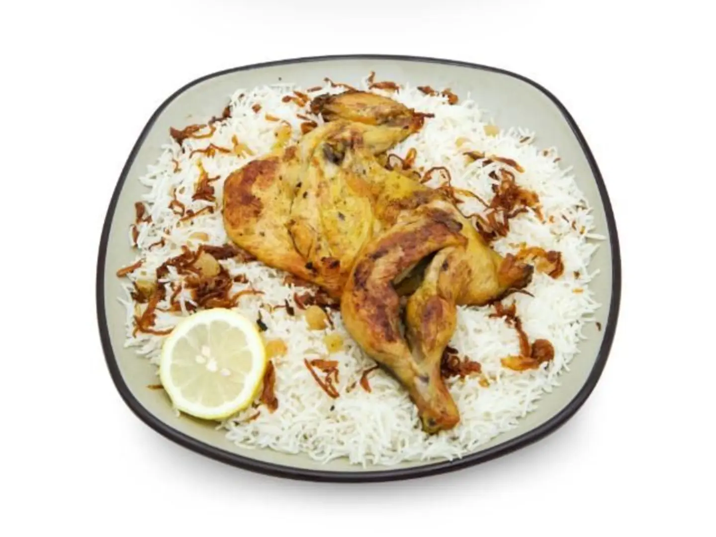 نصف دجاج مظبي رز شعبي