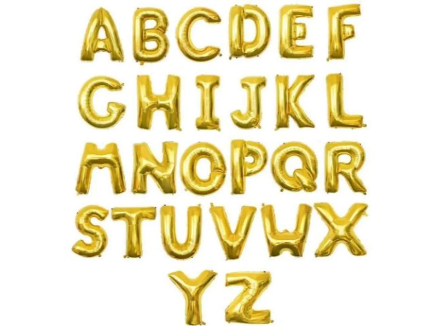 Large Gold Letter Foil Helium Balloon