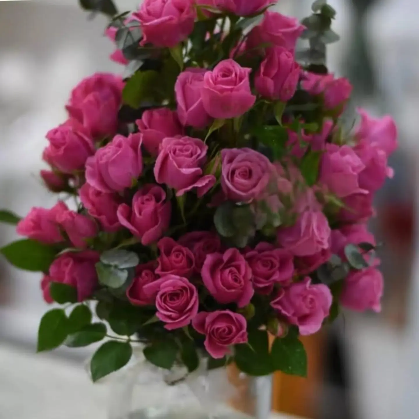 Vase With Baby Roses