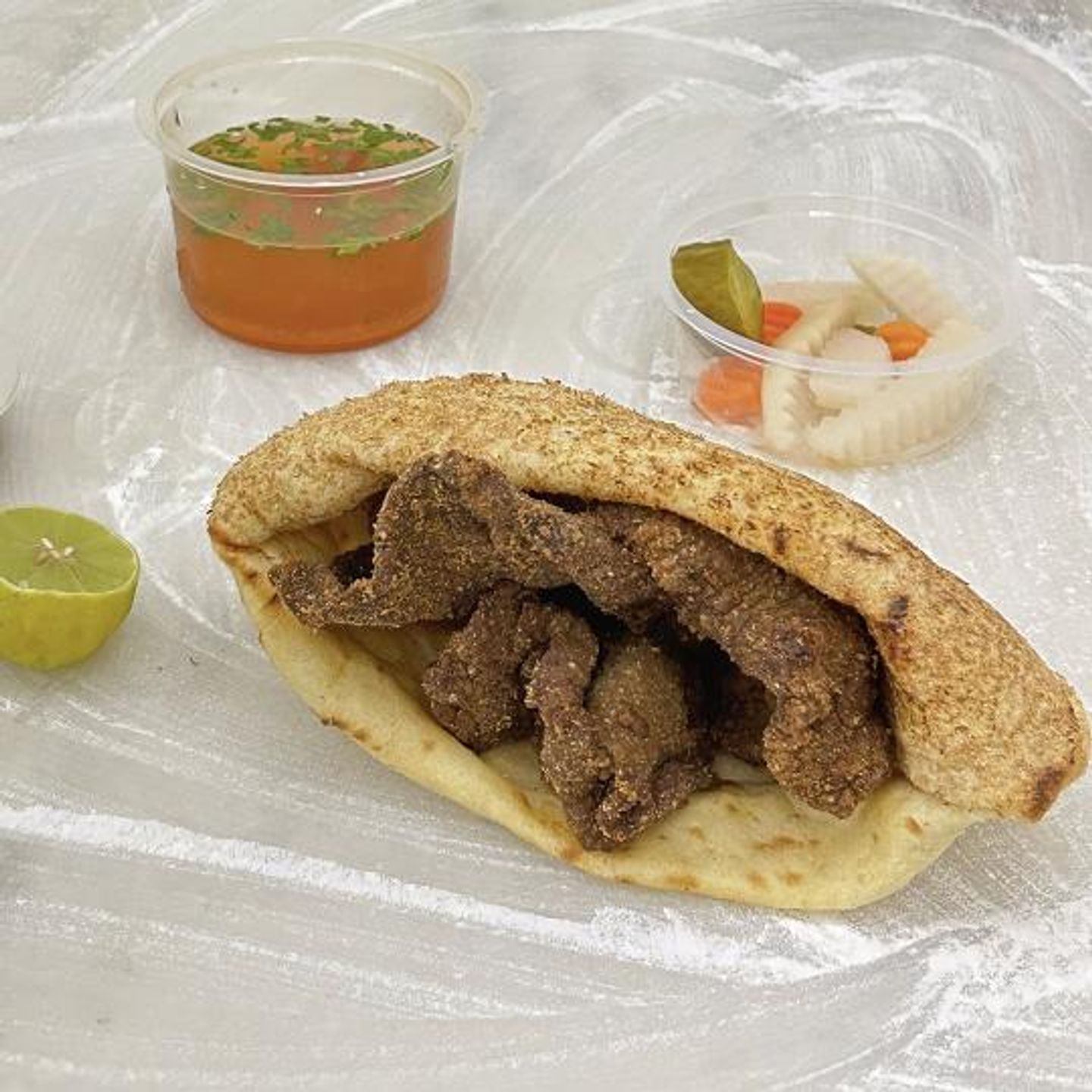 Baladi Liver Sandwich With Bran
