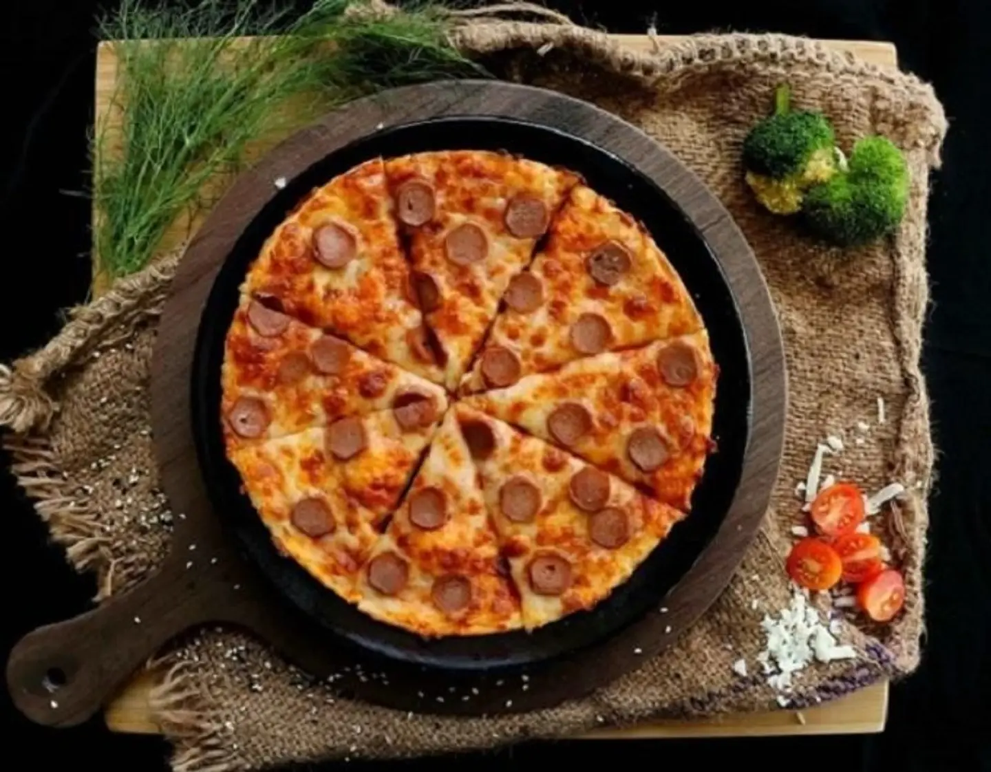 Large Hotdog Pizza