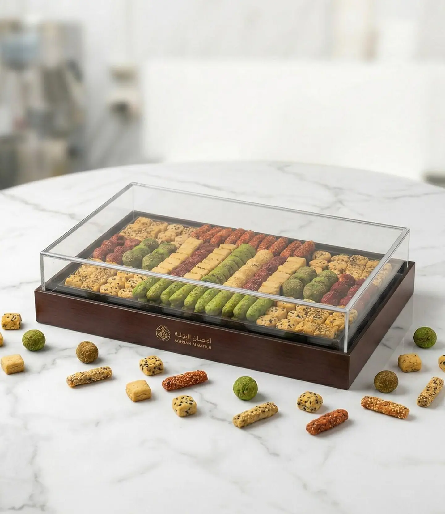 Luxury French Savory Bites Serving Tray (With Clear Lid) 417