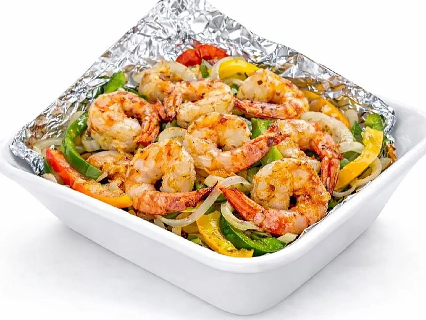 مدفون جمبري مع البطاطس المبهرة