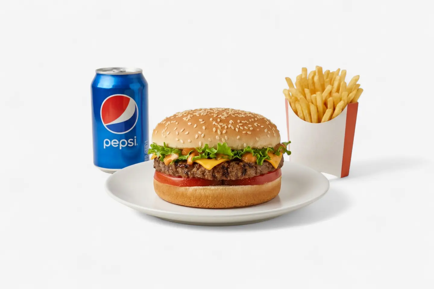 Grilled Beef Burger Meal