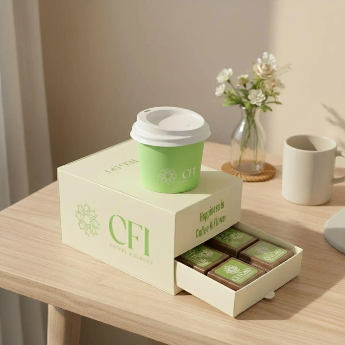 بوكس قهوة مع شوكولاته