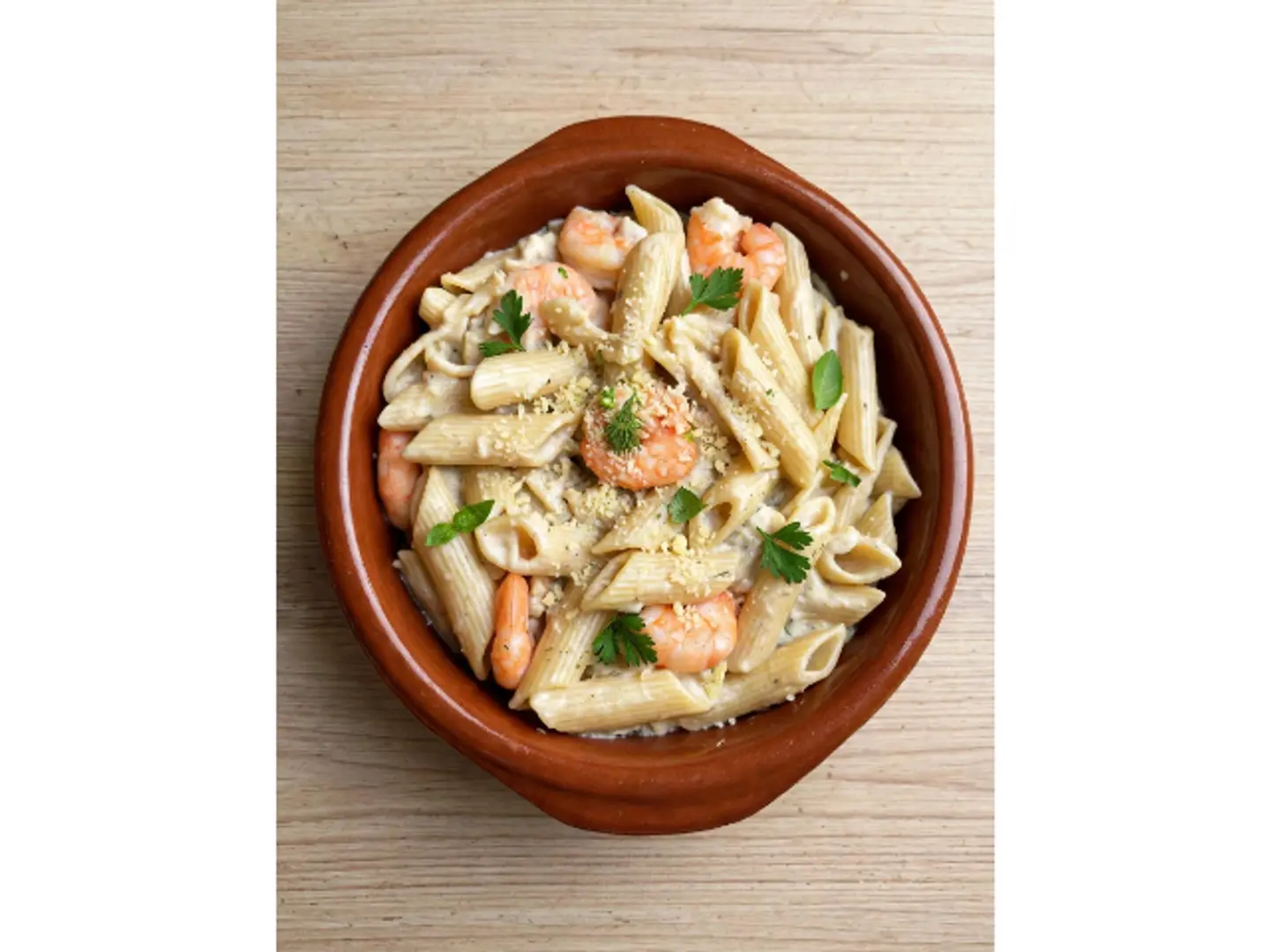 Shrimp Pasta With White Sauce