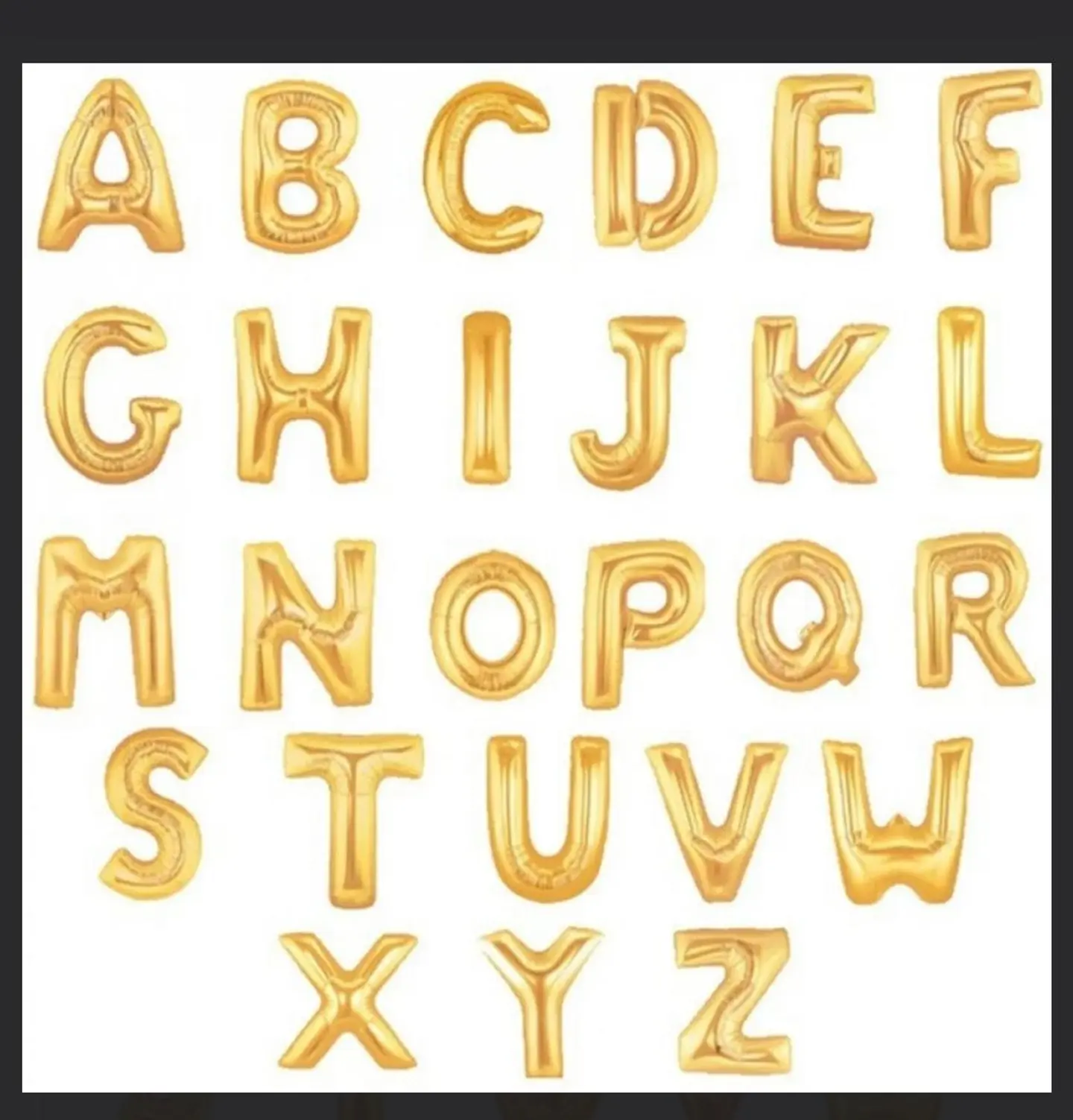 بالون هيليوم حروف ذهبي