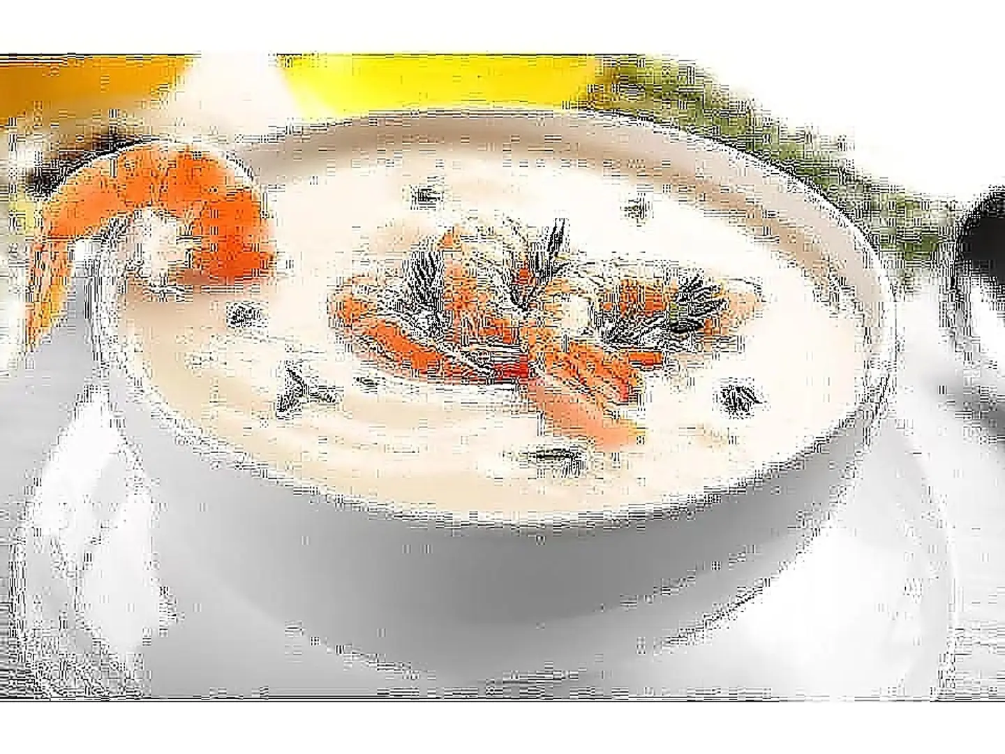 شوربة جمبري بيضاء