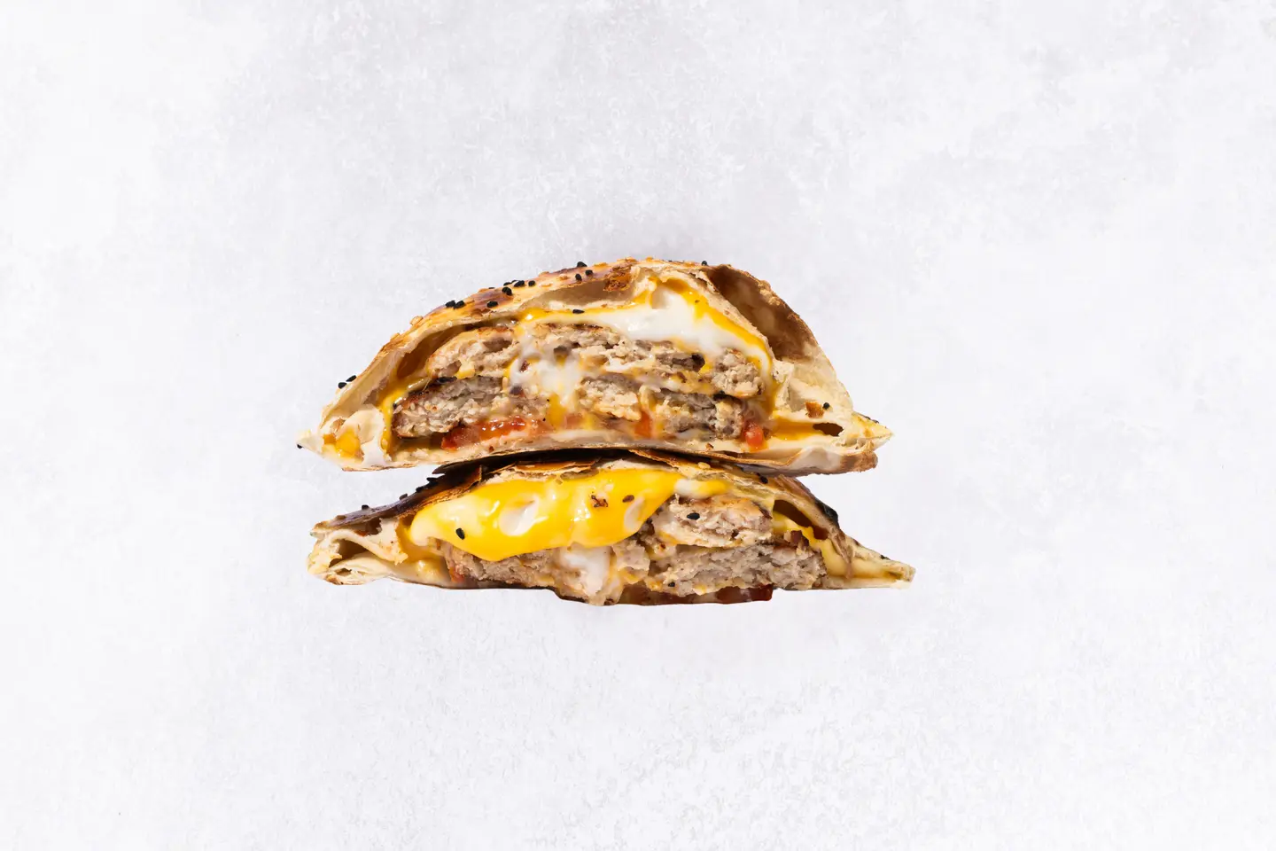 فطيرة دبل برجر دجاج