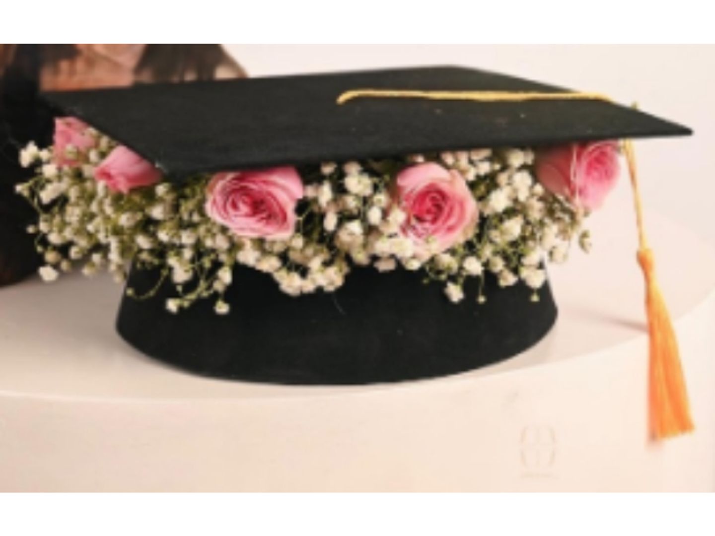 Graduation Cap Decorated With Flowers