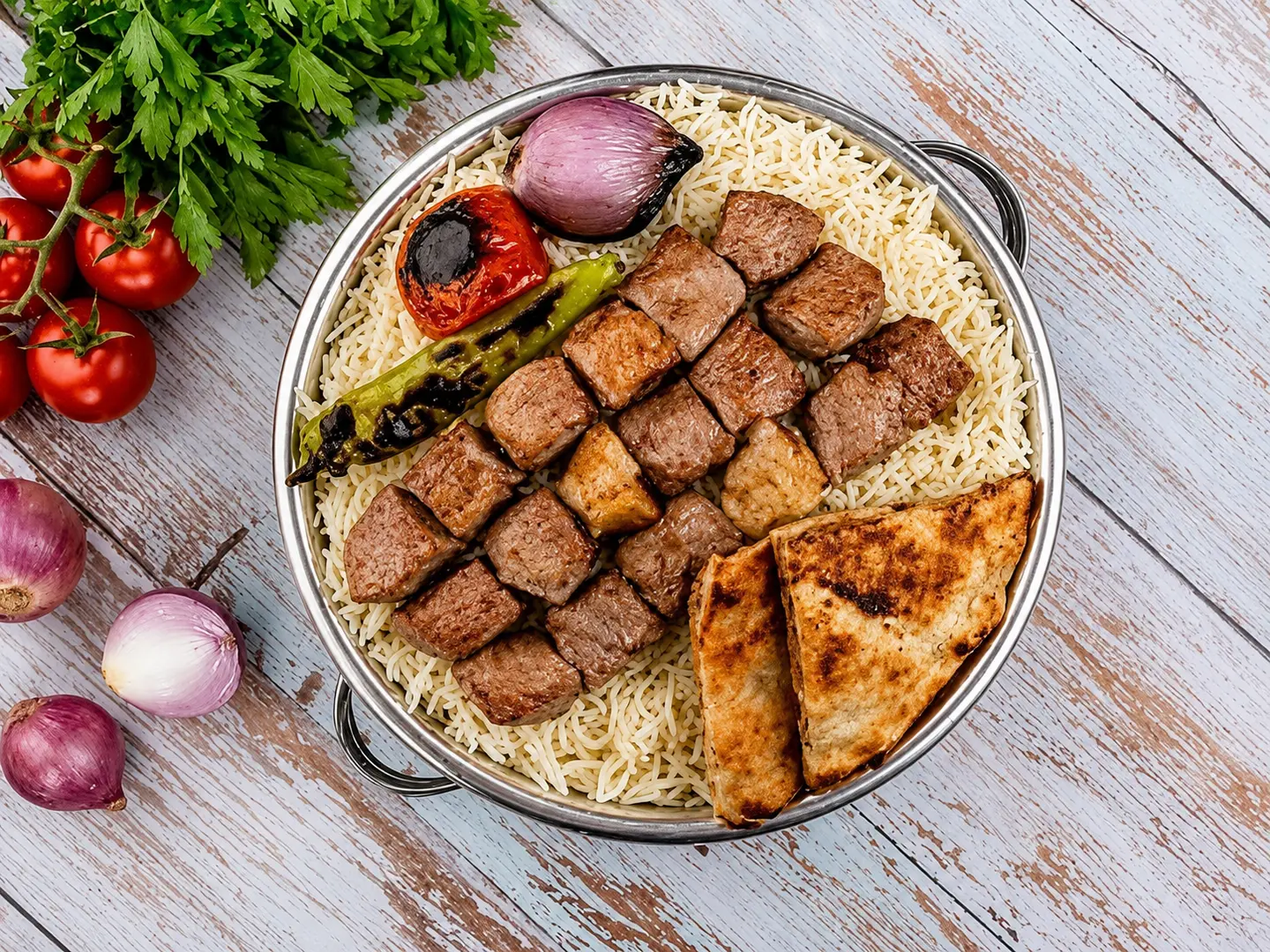 شقف لحم مع الارز