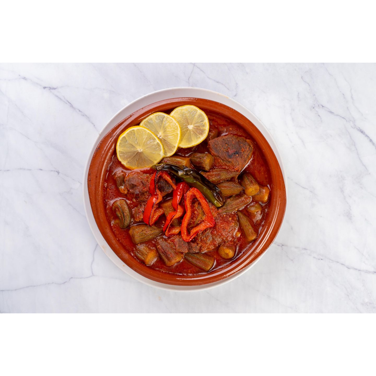 Okra Tagine With Lamb Meat