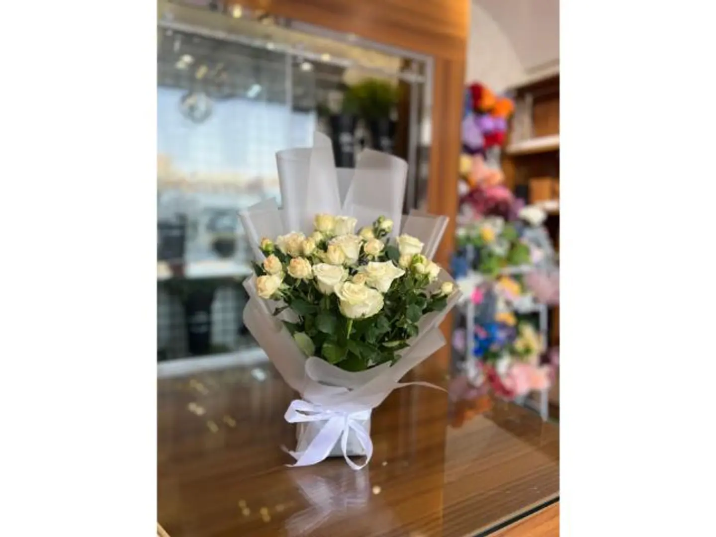 White Heart Bouquet