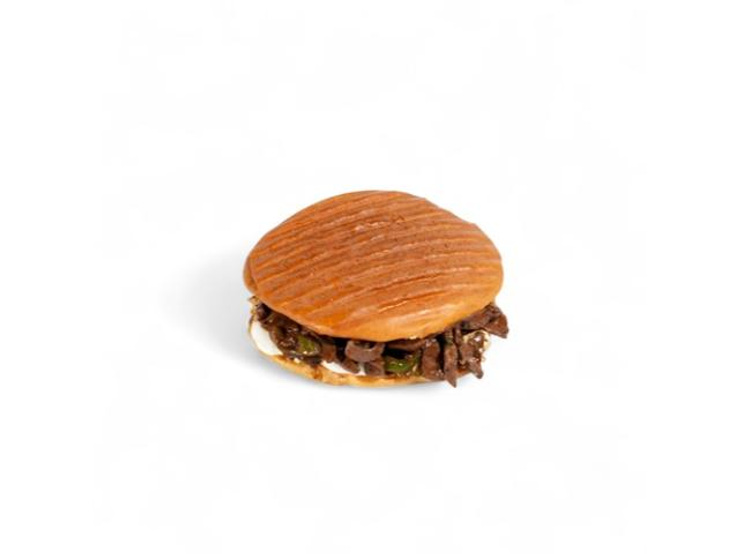 Round Bread Liver Sandwich