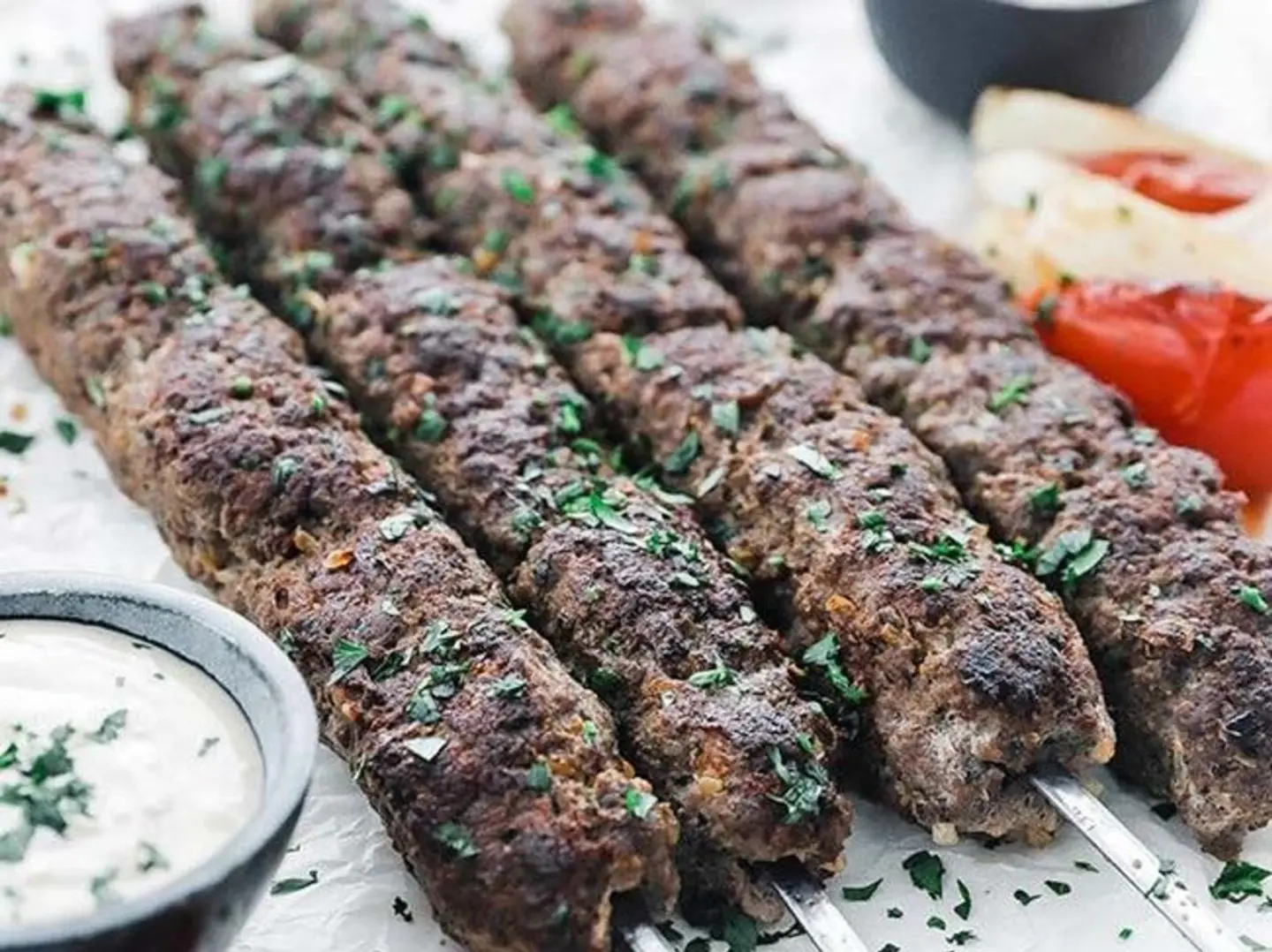 طبق كباب لحم