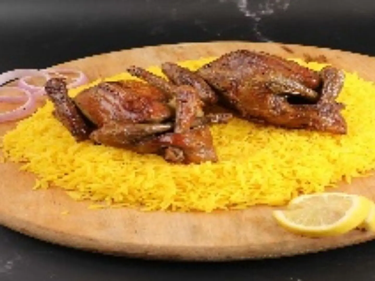 حبه حمام محمر مع ارز مندي