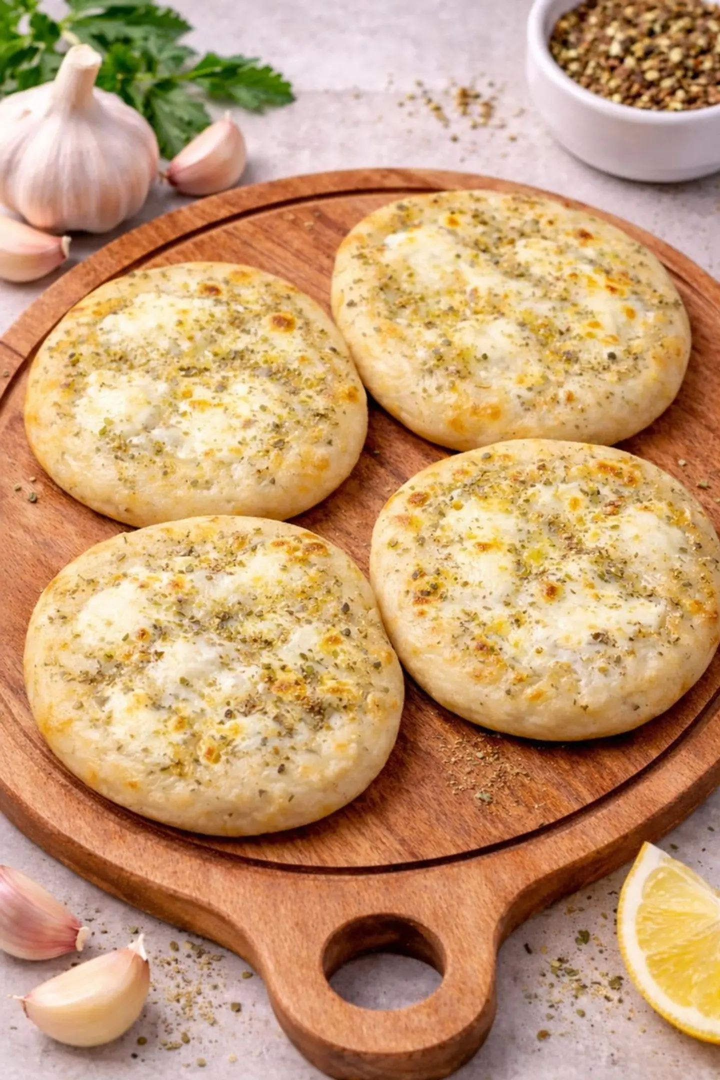 Four Cheesy Butter Garlic Fatayer