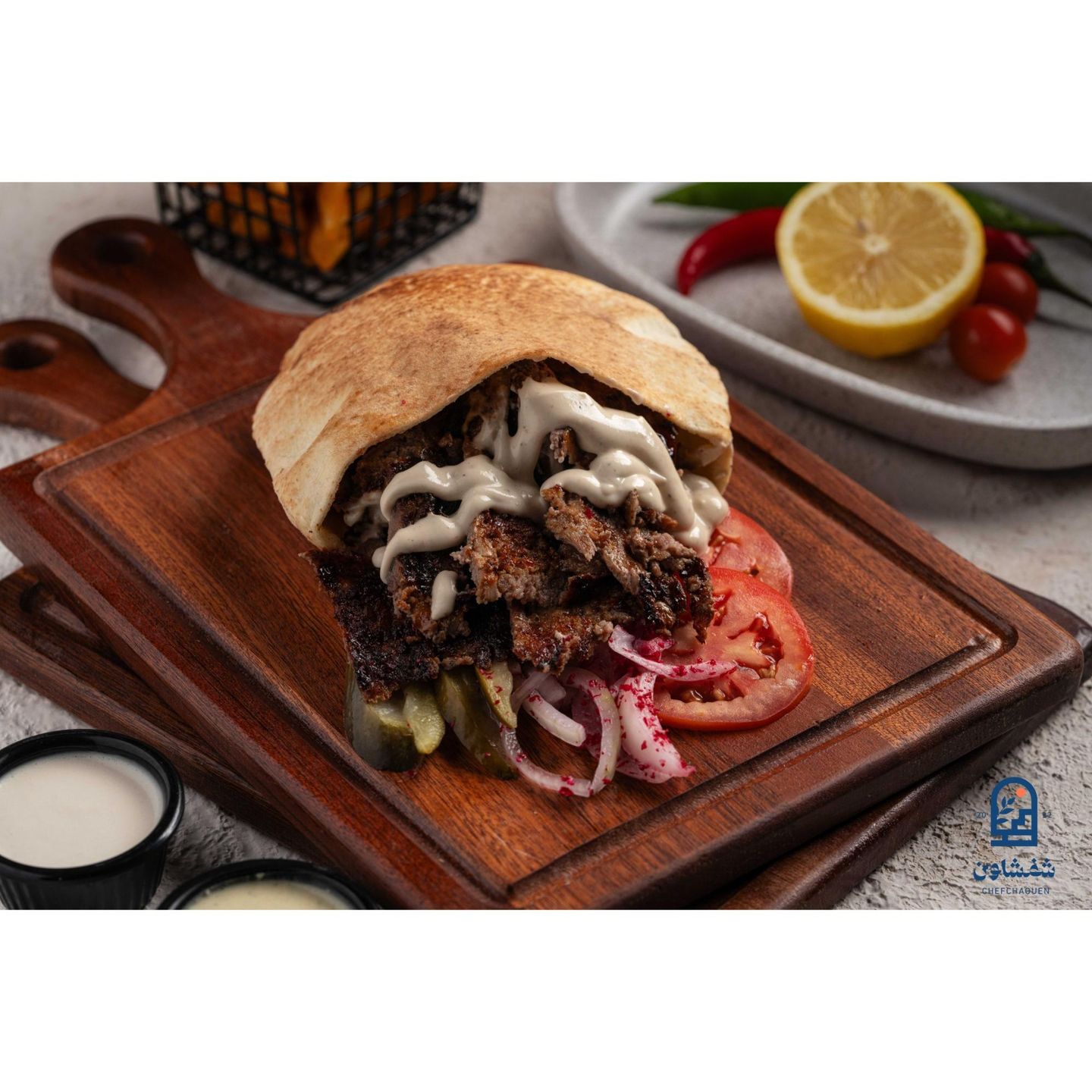 ساندوتش شاورما لحم
