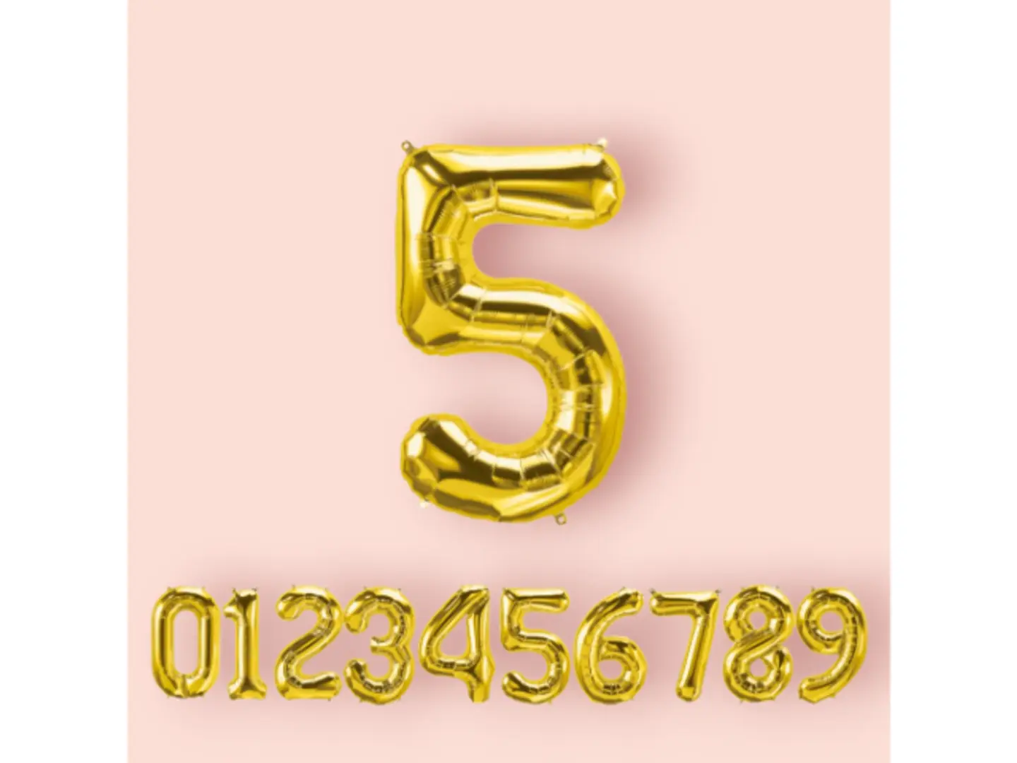 Gold Number Balloon