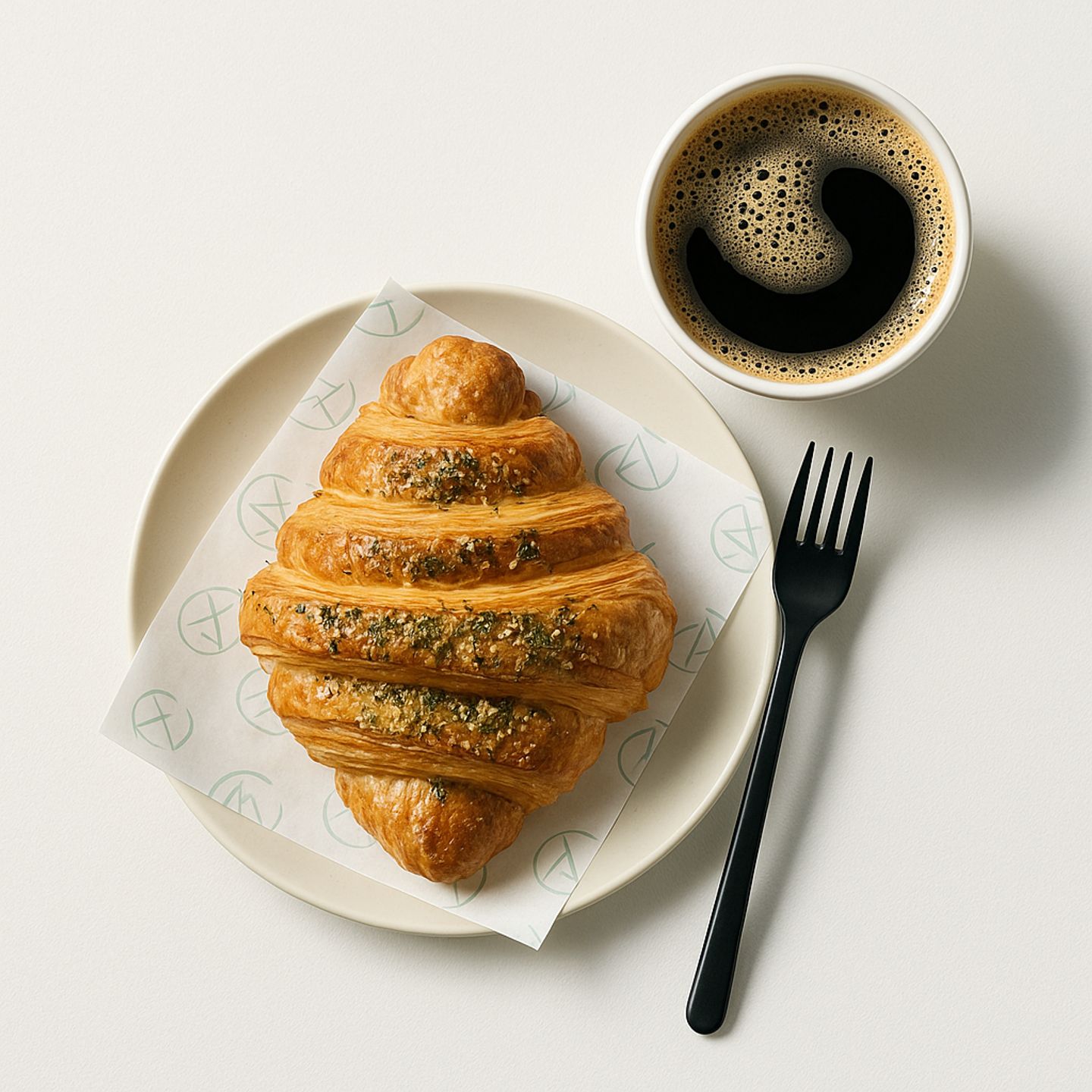 Today's Coffee With Croissants